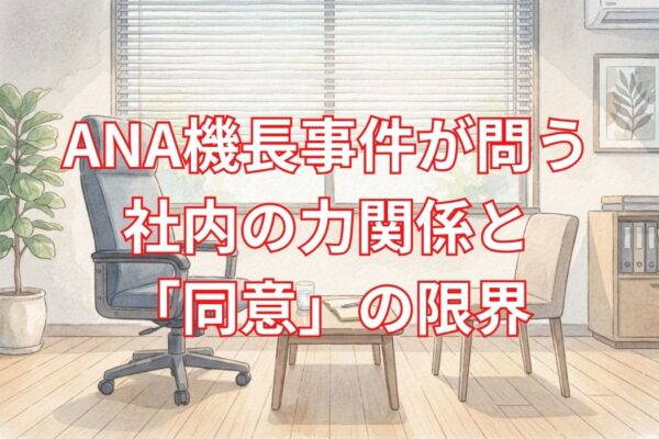 ANA機長事件が問う　社内の力関係と「同意」の限界
