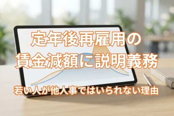 定年後再雇用の賃金減額に説明義務　若い人が他人事ではいられない理由